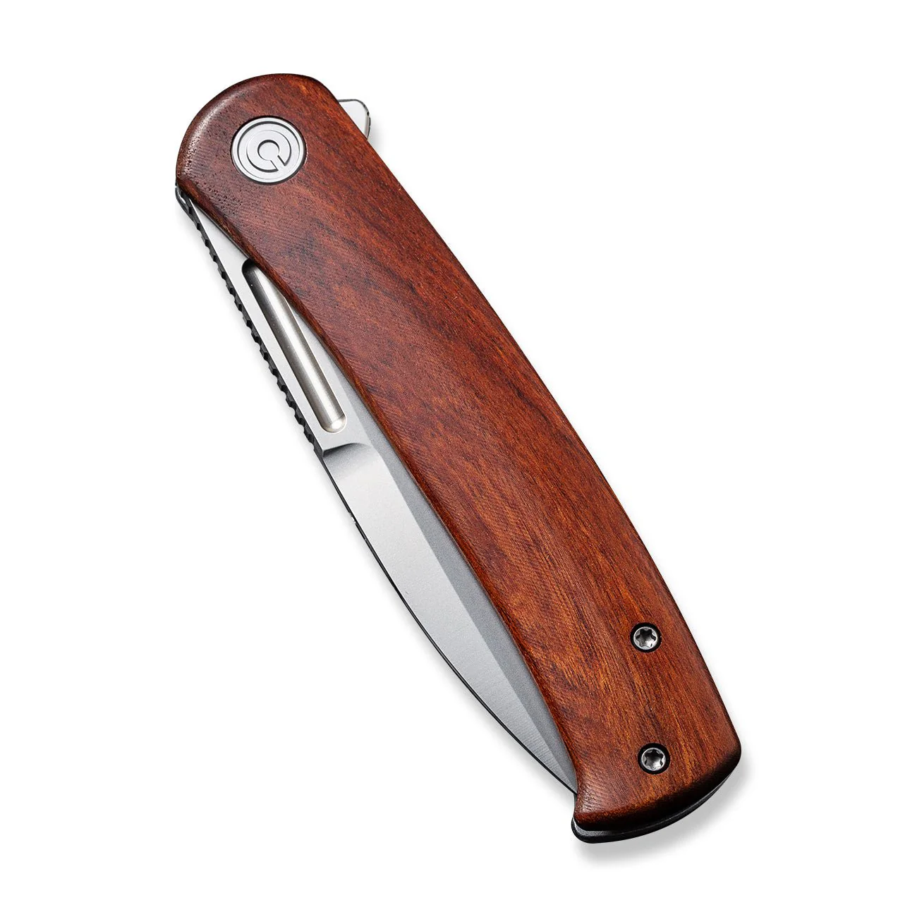 CIVIVI Cetos Flipper Knife Wood & Stainless Steel Handle (3.48" 14C28N Blade) C21025B-4 - Image 6
