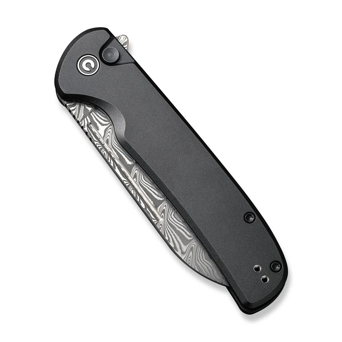 CIVIVI Chevalier II Flipper & Button Lock Knife Aluminum Handle (3.47" Damascus Blade) C20022B-DS1 - Image 11
