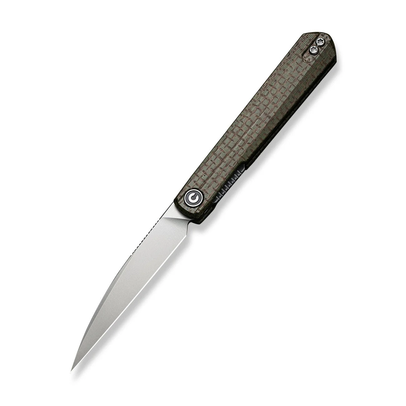 CIVIVI Clavi Front Flipper Knife Micarta Handle (3.06" Nitro-V Blade) C21019-3 - Image 3