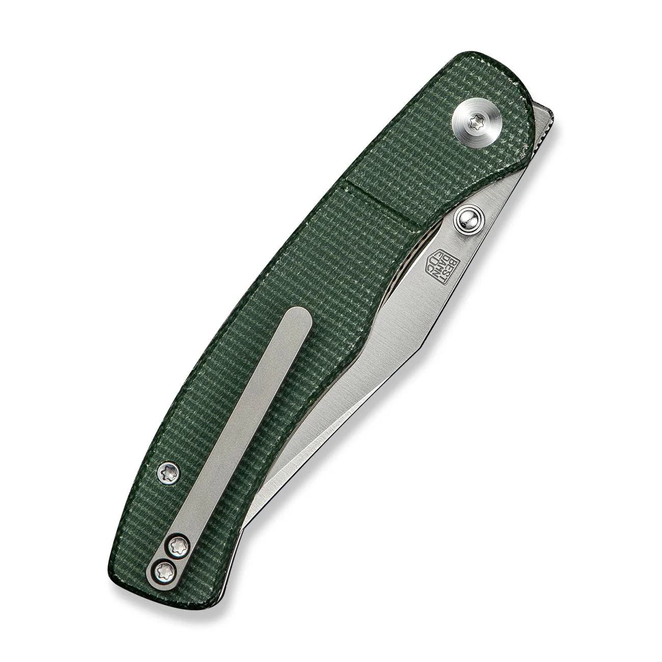 CIVIVI Clingman Front Flipper & Thumb Stud Knife Micarta Handle (2.99" Nitro-V Blade) C23065-4 - Image 13