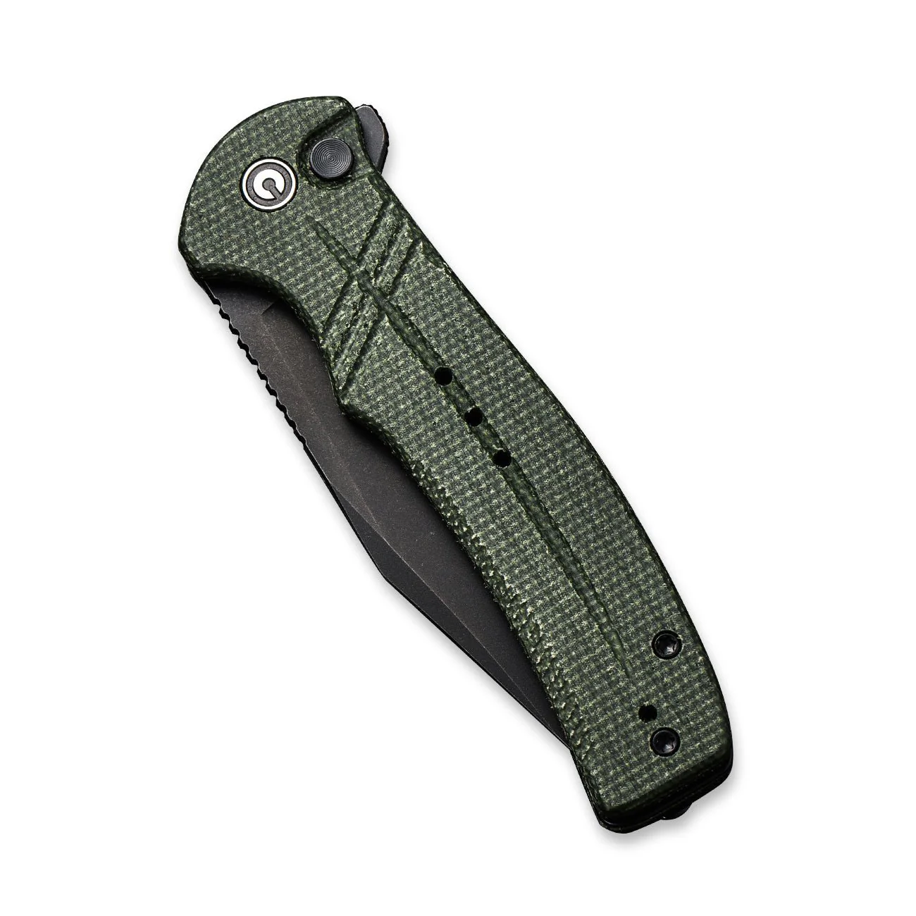CIVIVI Cogent Flipper & Button Lock Knife Micarta Handle (3.47" 14C28N Blade) C20038E-4 - Image 5