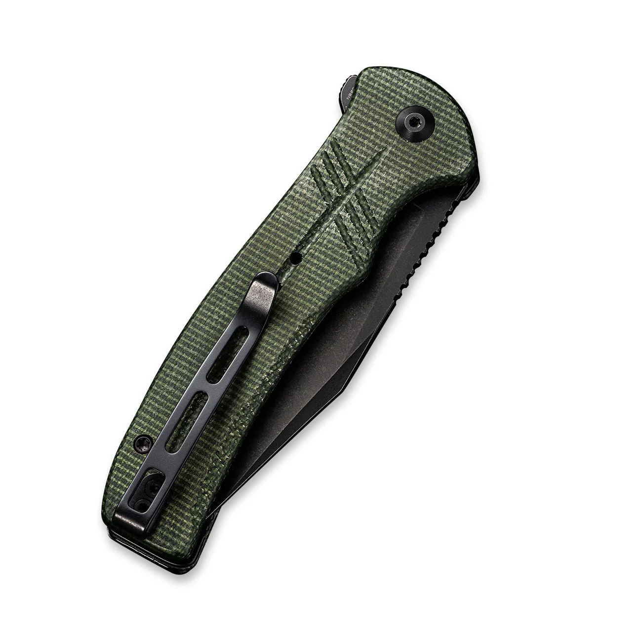 CIVIVI Cogent Flipper & Button Lock Knife Micarta Handle (3.47" 14C28N Blade) C20038E-4 - Image 6