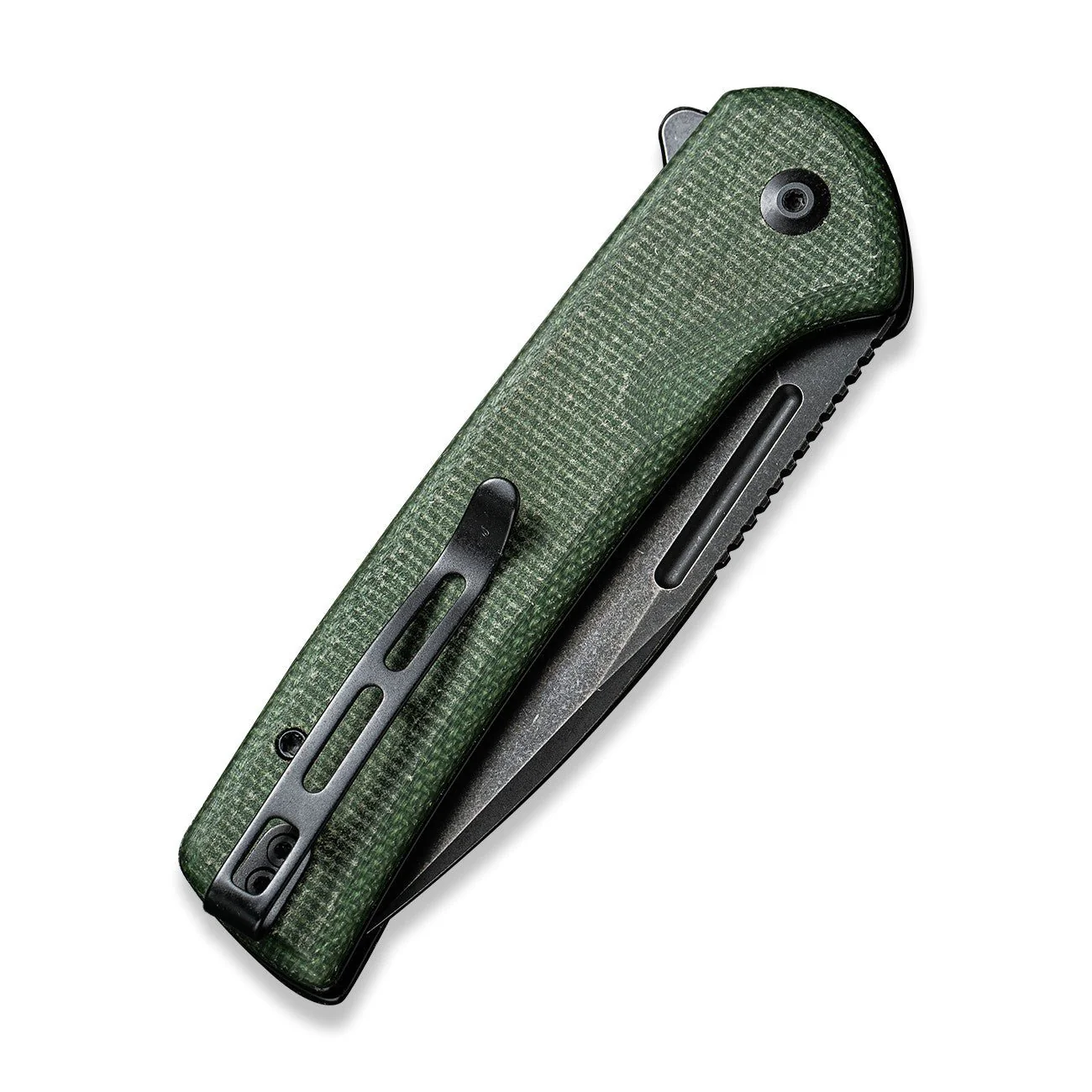 CIVIVI Conspirator Flipper & Button Lock Knife Micarta Handle (3.48" Nitro-V Blade) C21006-2 - Image 6