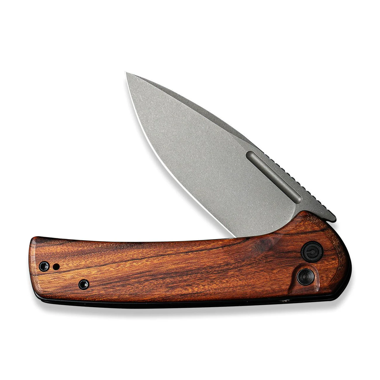 CIVIVI Conspirator Flipper & Button Lock Knife Wood Handle (3.48" Nitro-V Blade) C21006-3 - Image 4