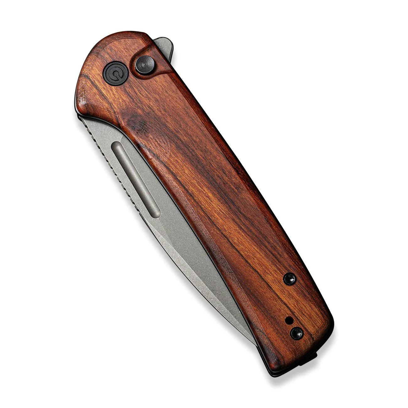CIVIVI Conspirator Flipper & Button Lock Knife Wood Handle (3.48" Nitro-V Blade) C21006-3 - Image 5