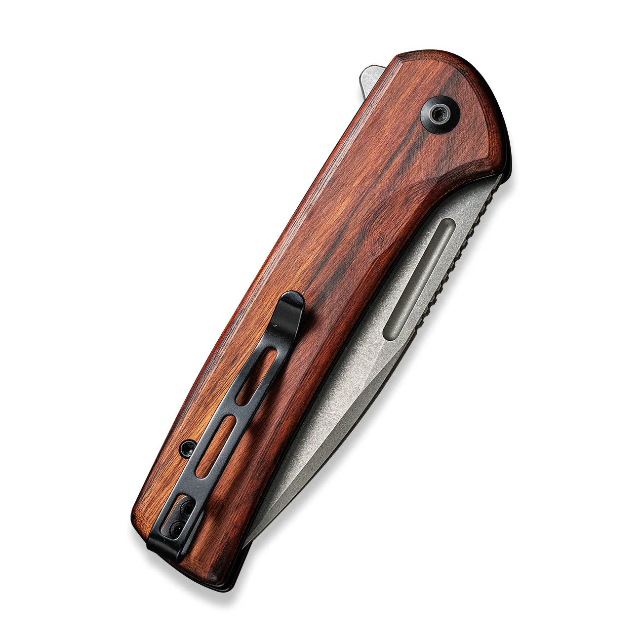 CIVIVI Conspirator Flipper & Button Lock Knife Wood Handle (3.48" Nitro-V Blade) C21006-3 - Image 6