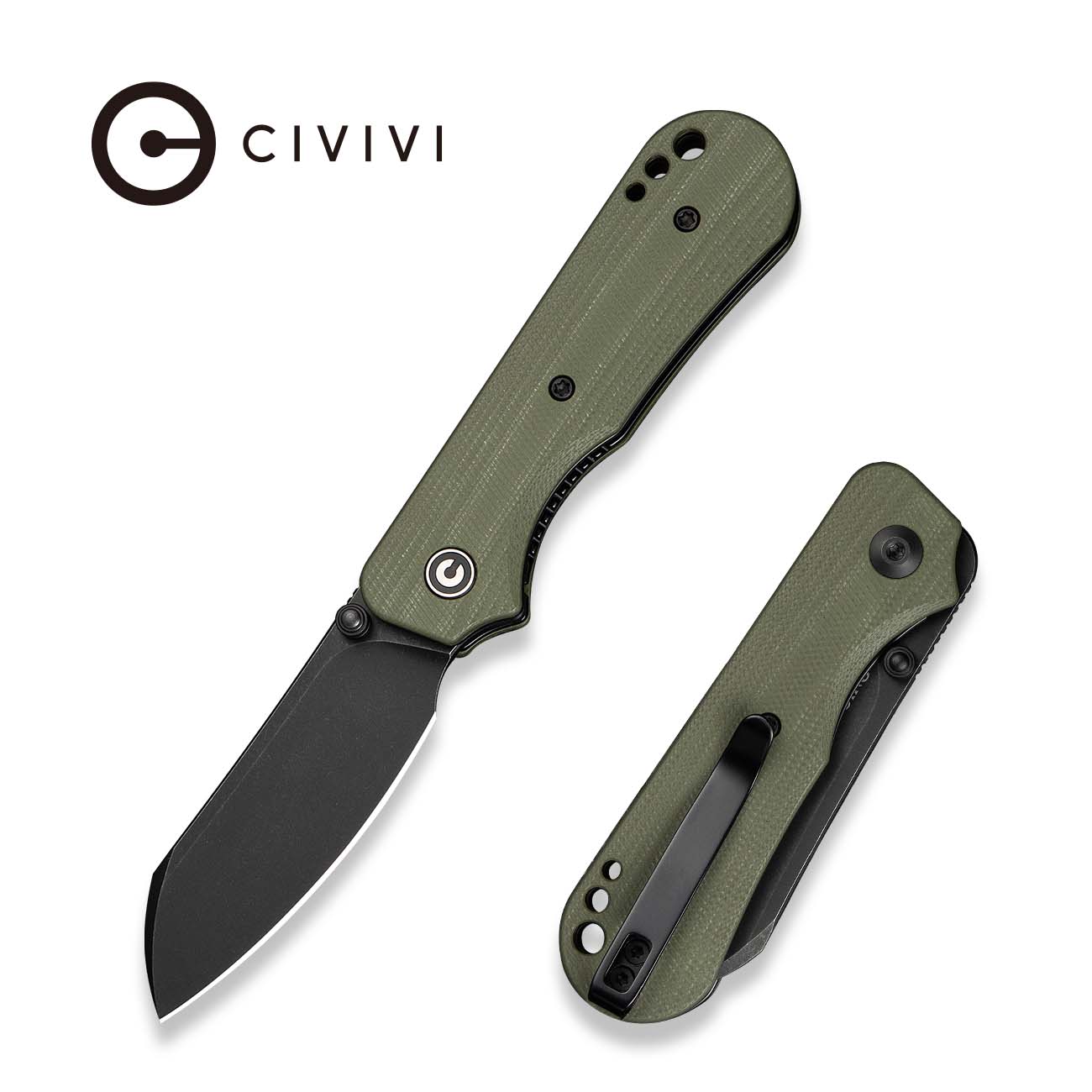 CIVIVI Crabby Thumb Stud Knife G10 Handle (2.7" 14C28N Blade) C24055-1