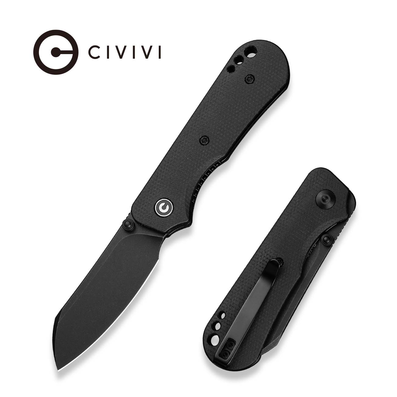 CIVIVI Crabby Thumb Stud Knife Micarta Handle (2.7" 14C28N Blade) C24055-3