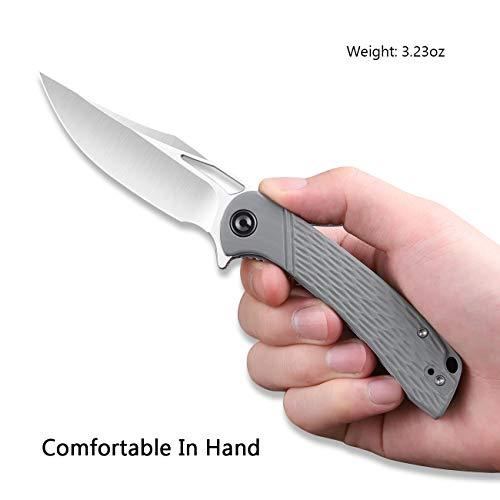 CIVIVI Dogma Flipper & Thumb Hole Knife G10 Handle (3.46" D2 Blade) C2005B - Image 4