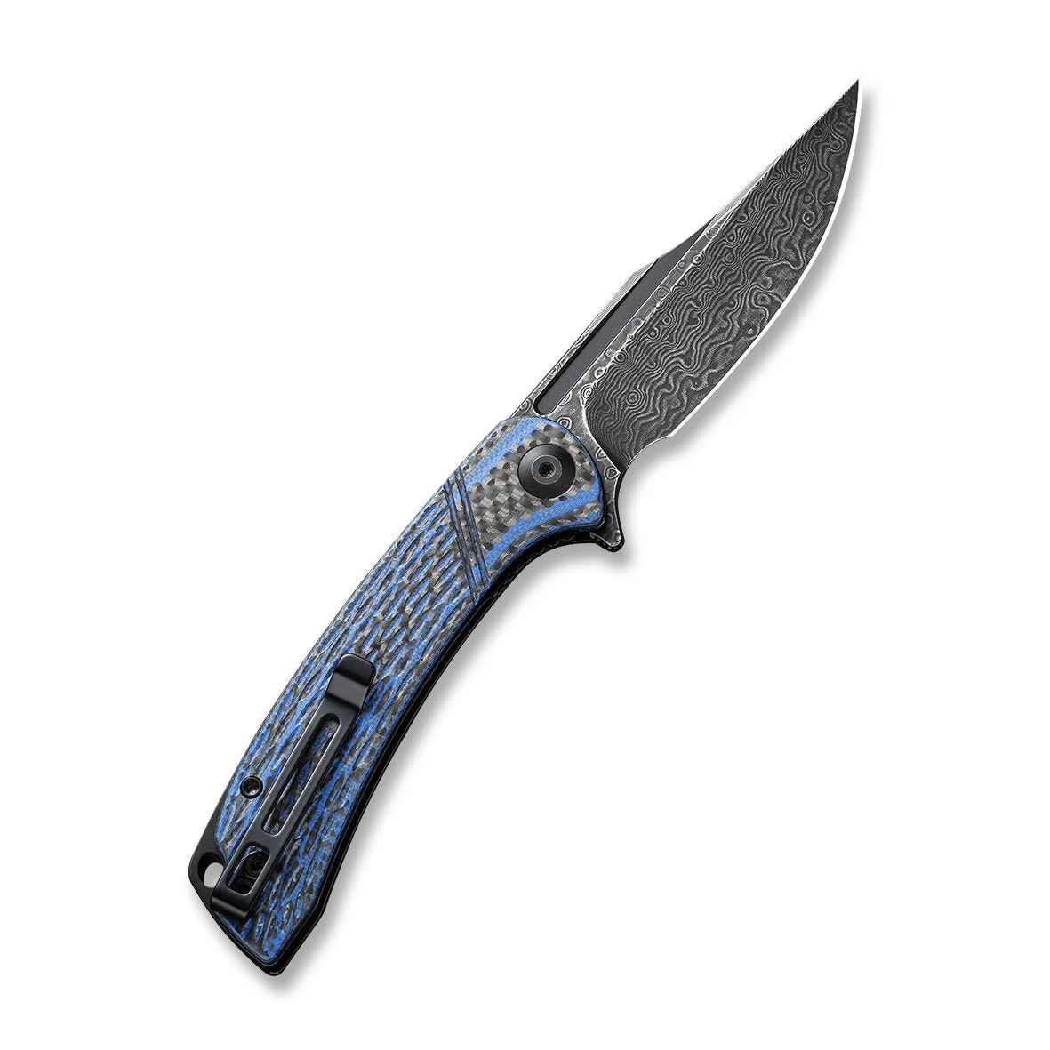 CIVIVI Dogma Flipper & Thumb Hole Knife G10 & Carbon Fiber Handle (3.46" Damascus Blade) C2014DS-2 - Image 2