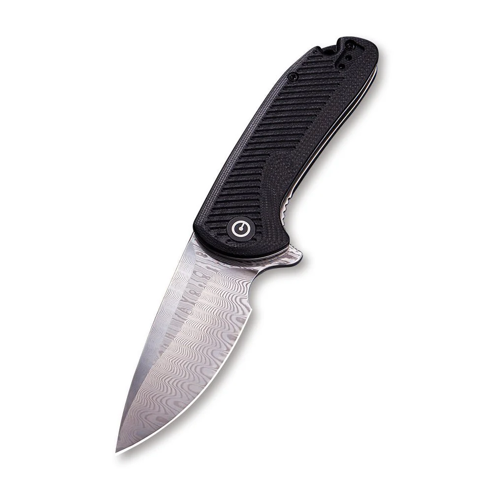 CIVIVI Durus Flipper Knife G10 Handle (3" Damascus Blade) C906DS - Image 2