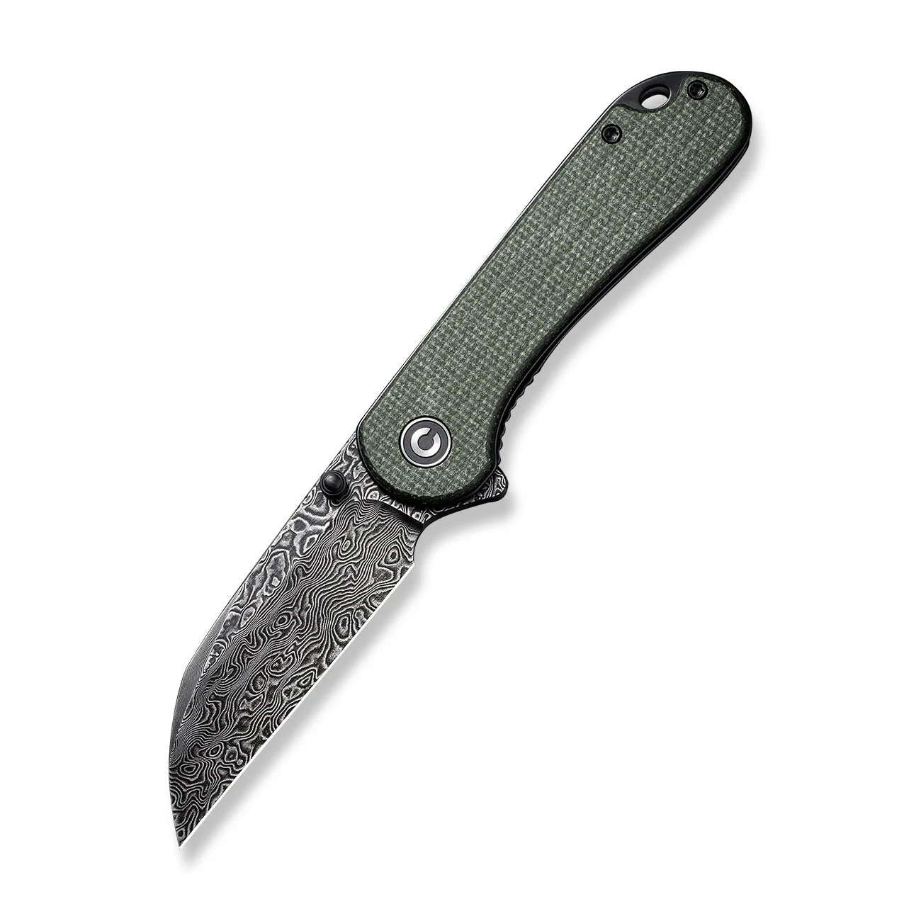 CIVIVI Elementum Flipper & Thumb Stud Knife Micarta Handle (2.97" Damascus Blade) C18062AF-DS1 - Image 7