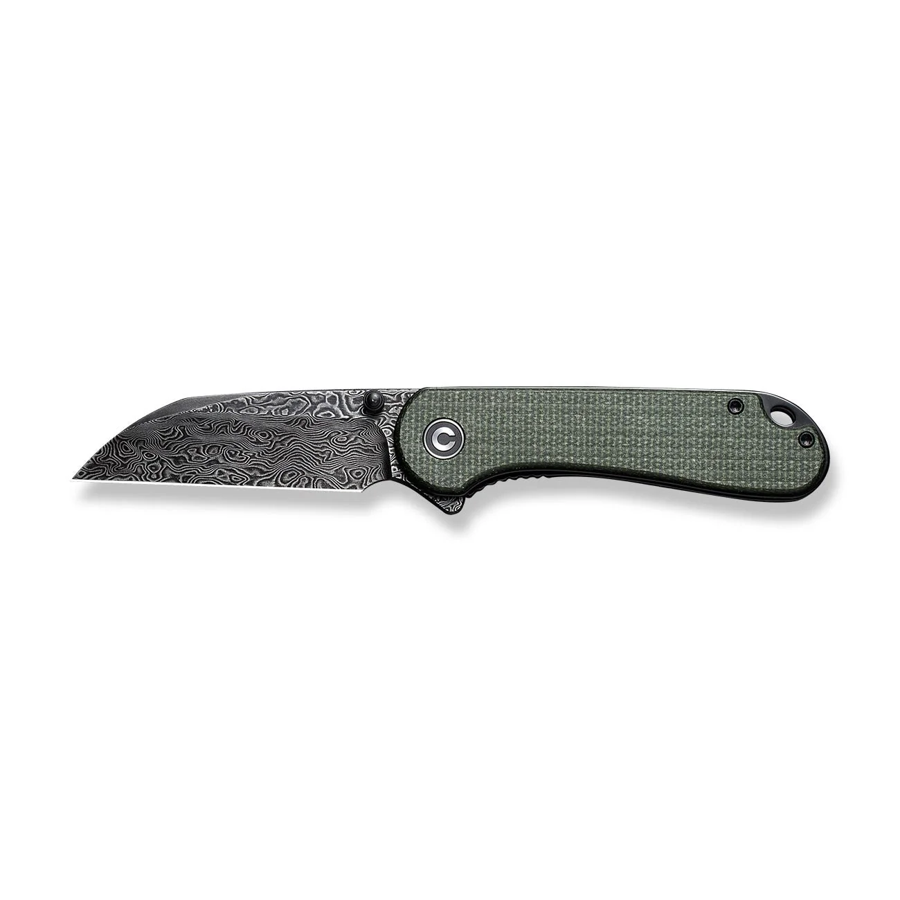 CIVIVI Elementum Flipper & Thumb Stud Knife Micarta Handle (2.97" Damascus Blade) C18062AF-DS1 - Image 8
