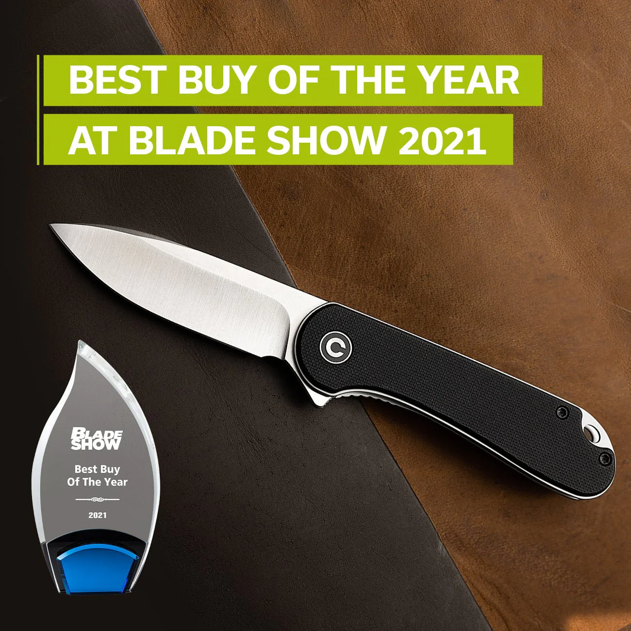 CIVIVI Elementum Flipper Knife G10 Handle (2.96" D2 Blade) C907A - Image 2
