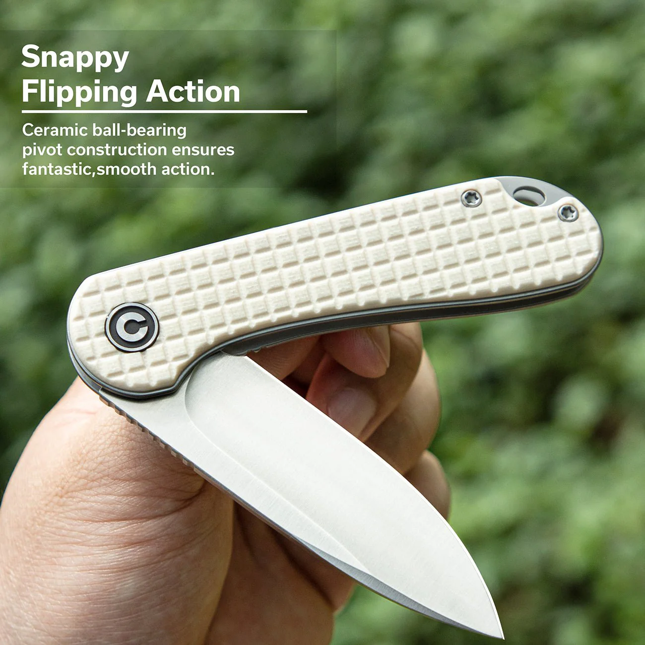CIVIVI Elementum Flipper Knife G10 Handle (2.96" D2 Blade) C907A-3 - Image 5