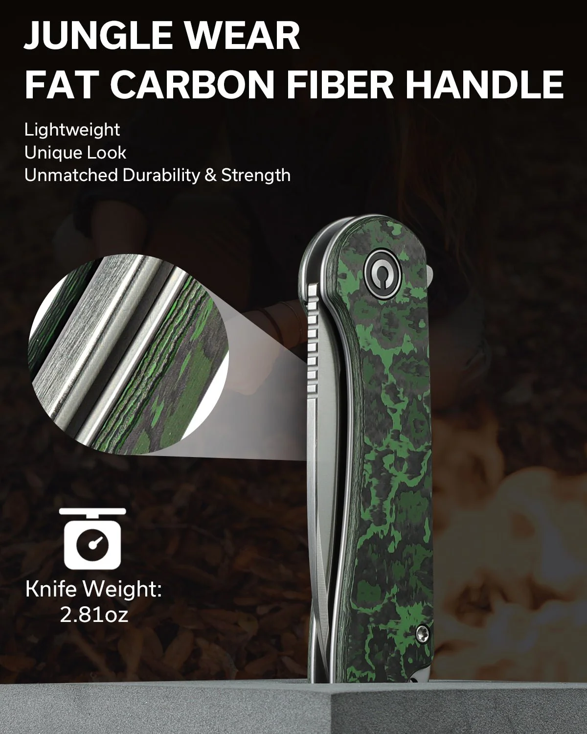 CIVIVI Elementum Flipper Knife FatCarbon Fiber Handle (2.96" CPM S35VN Blade) C907A-6 - Image 5