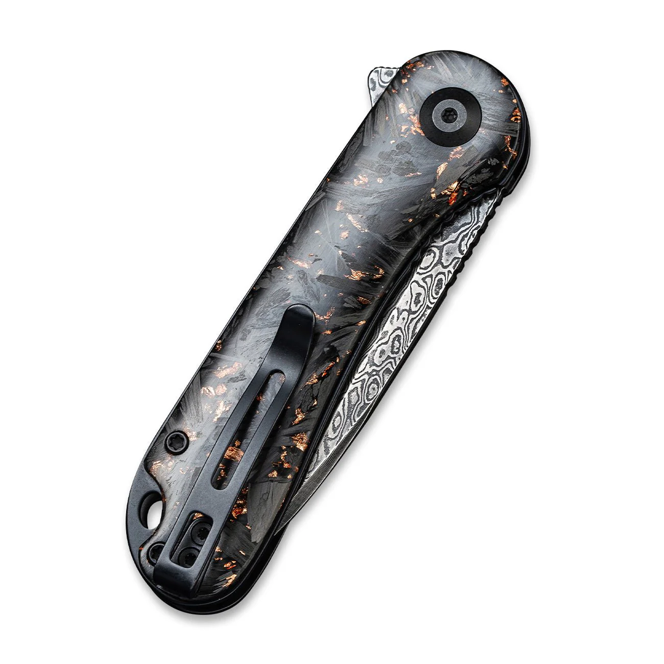 CIVIVI Elementum Flipper Knife Carbon Fiber & Resin Handle (2.96" Damascus Blade) C907C-DS3 - Image 6