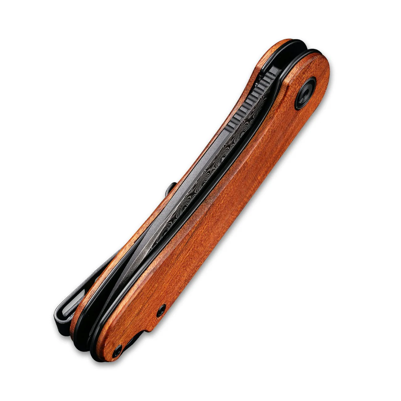 CIVIVI Elementum Flipper Knife Wood Handle (2.96" Damascus Blade) C907DS-2 - Image 7