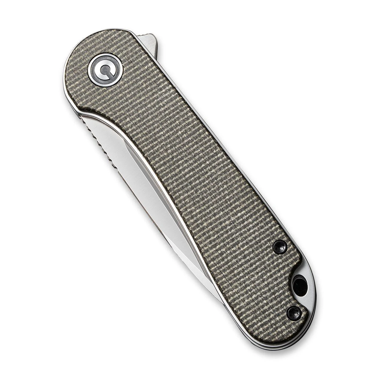 CIVIVI Elementum Flipper Knife Micarta Handle (2.96" D2 Blade) C907T - Image 4