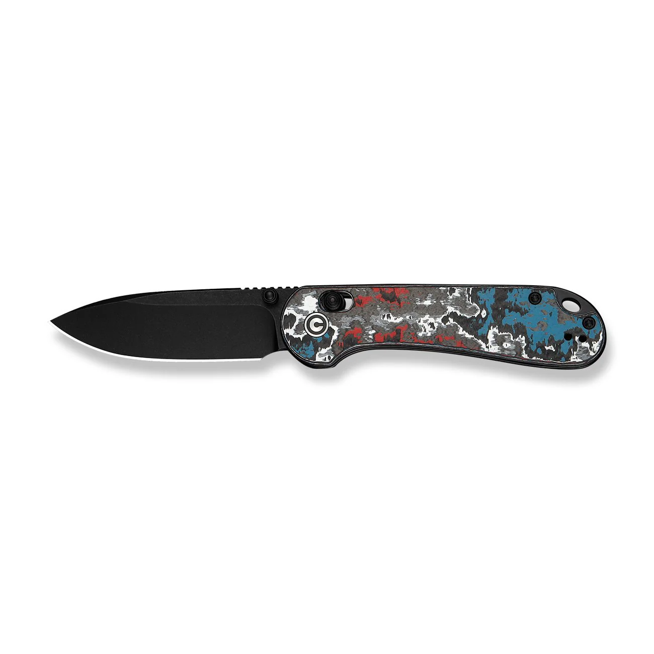 CIVIVI Elementum (Crossbar Lock) Thumb Stud & Crossbar Lock Knife Nebula FatCarbon Fiber Handle (2.96" Black Stonewashed CPM S35VN Blade) C24063B-1 - Image 4