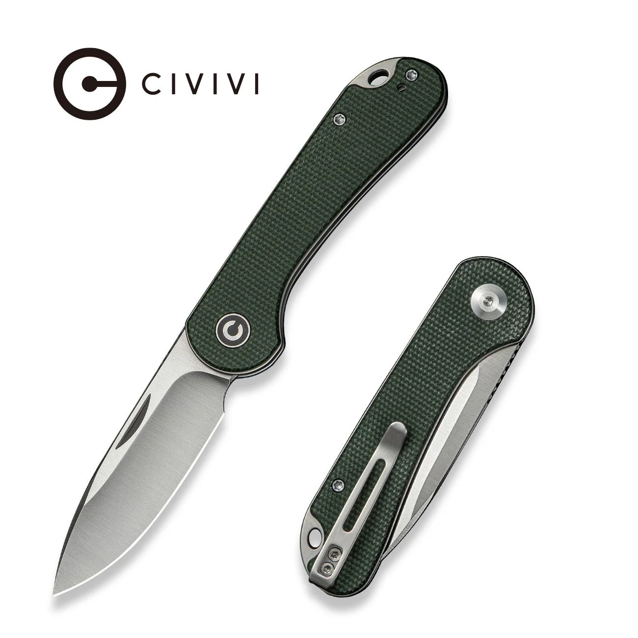 CIVIVI Elementum Slip Joint Knife Micarta Handle (2.96" 14C28N Blade) C18062AJ-2