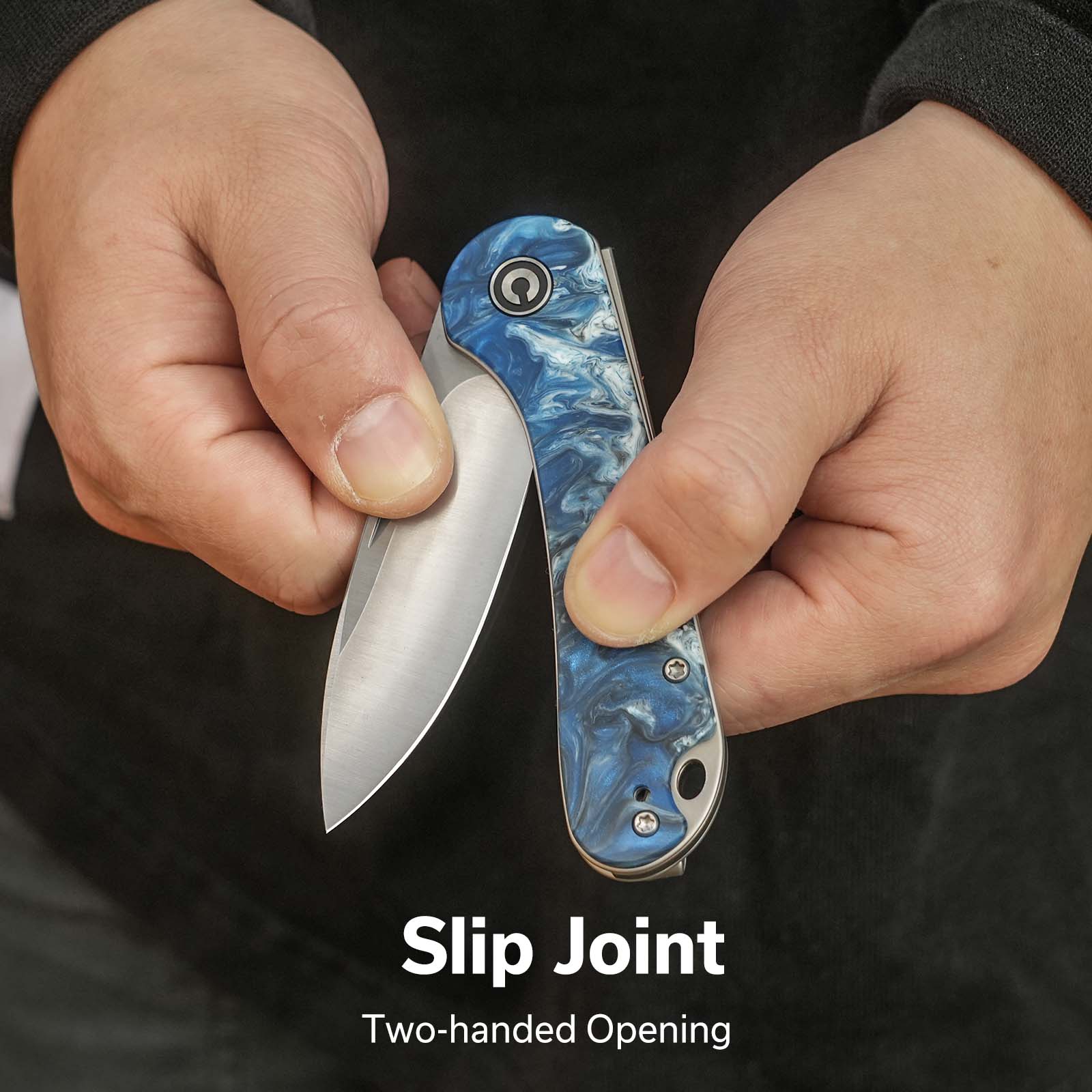 CIVIVI Elementum Slip Joint Knife Resin Handle (2.96" 14C28N Blade) C18062AJ-4 - Image 4