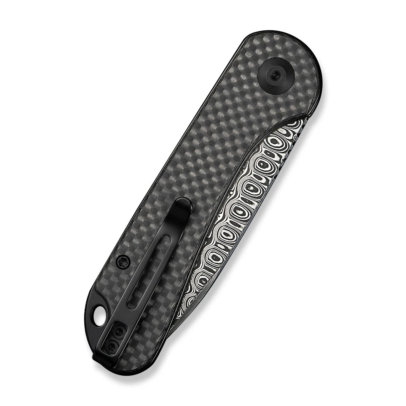 CIVIVI Elementum Slip Joint Knife Carbon Fiber Handle (2.96" Damascus Blade) C18062AJ-DS1 - Image 13