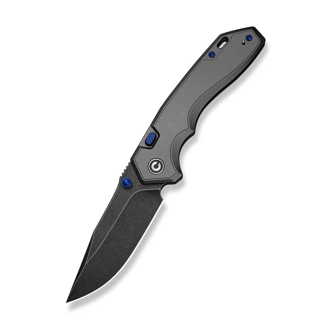 CIVIVI ELITE Brova Thumb Stud & Top Liner Lock Knife Gray Aluminum Handle (3.41" Black Stonewashed CPM S35VN Blade) CE25093-1 - Image 3