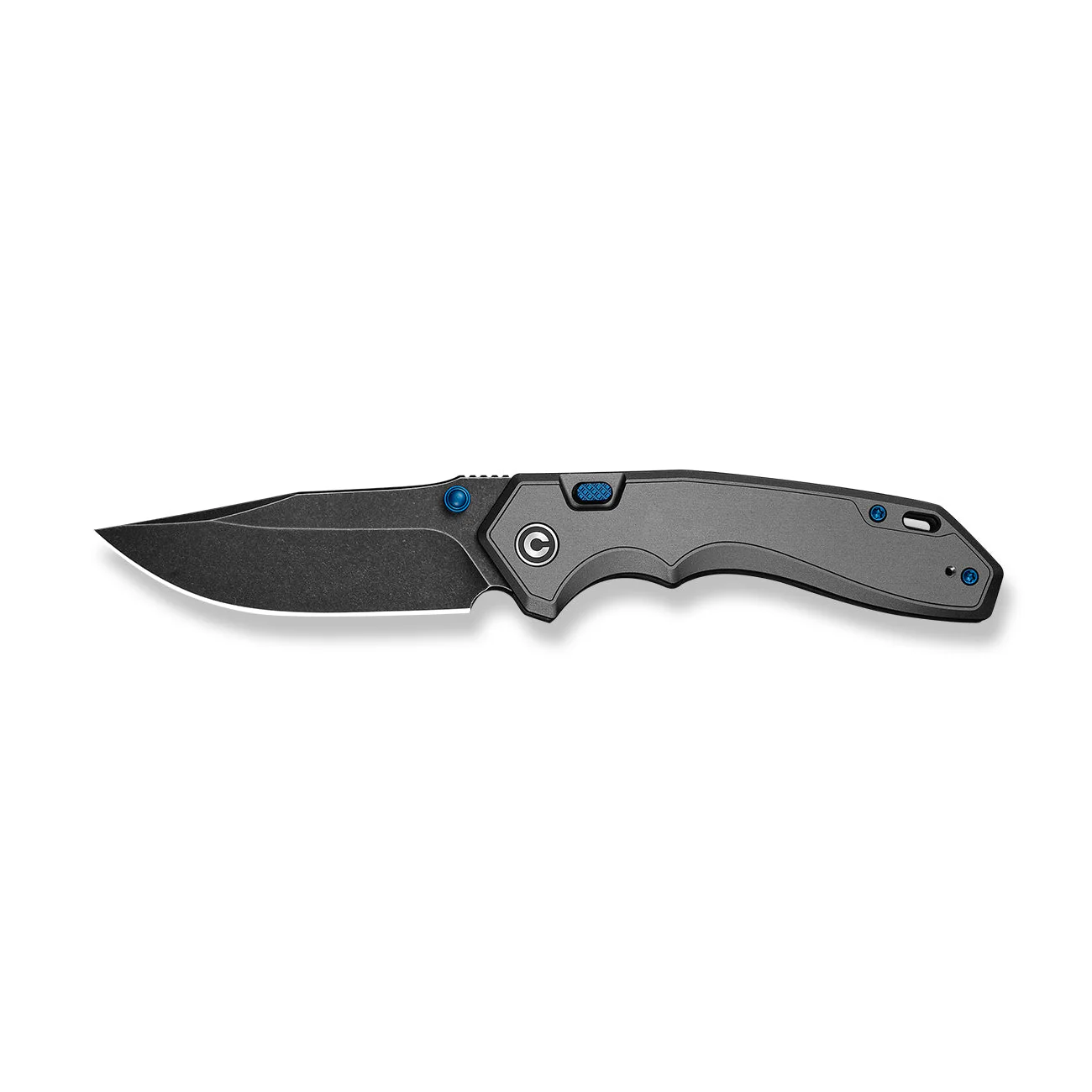 CIVIVI ELITE Brova Thumb Stud & Top Liner Lock Knife Gray Aluminum Handle (3.41" Black Stonewashed CPM S35VN Blade) CE25093-1 - Image 4