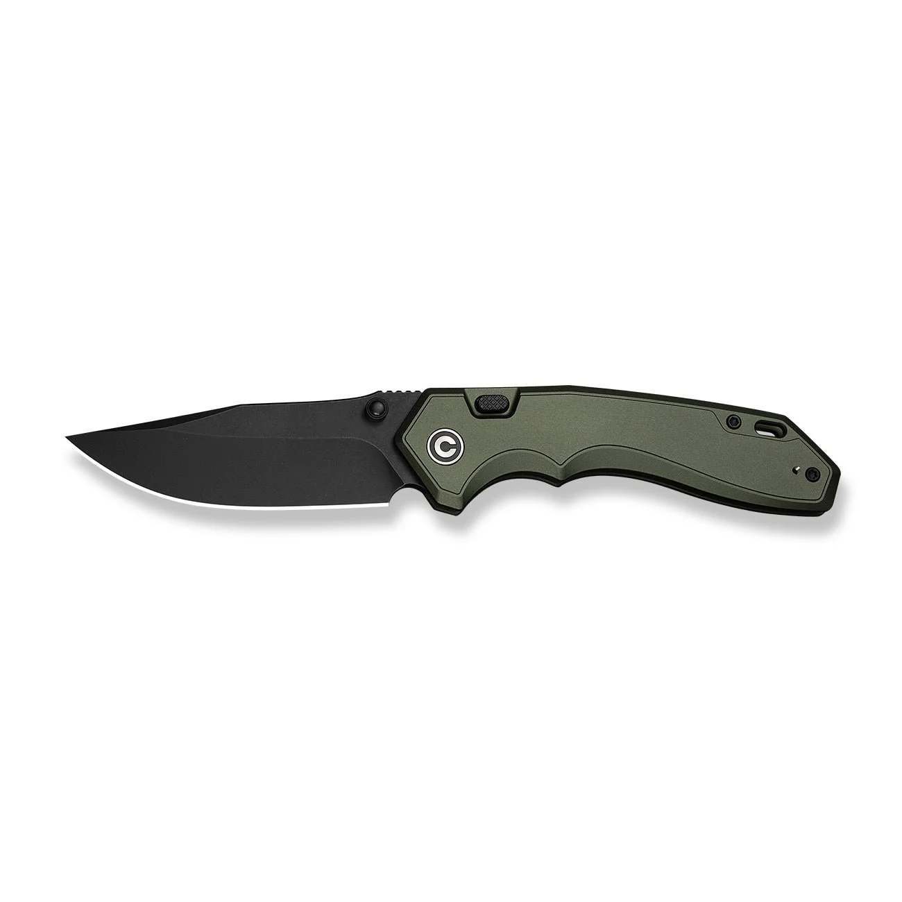 CIVIVI ELITE Brova Thumb Stud & Top Liner Lock Knife Forest Green Aluminum Handle (3.41" Black Stonewashed CPM S35VN Blade) CE25093-3 - Image 4