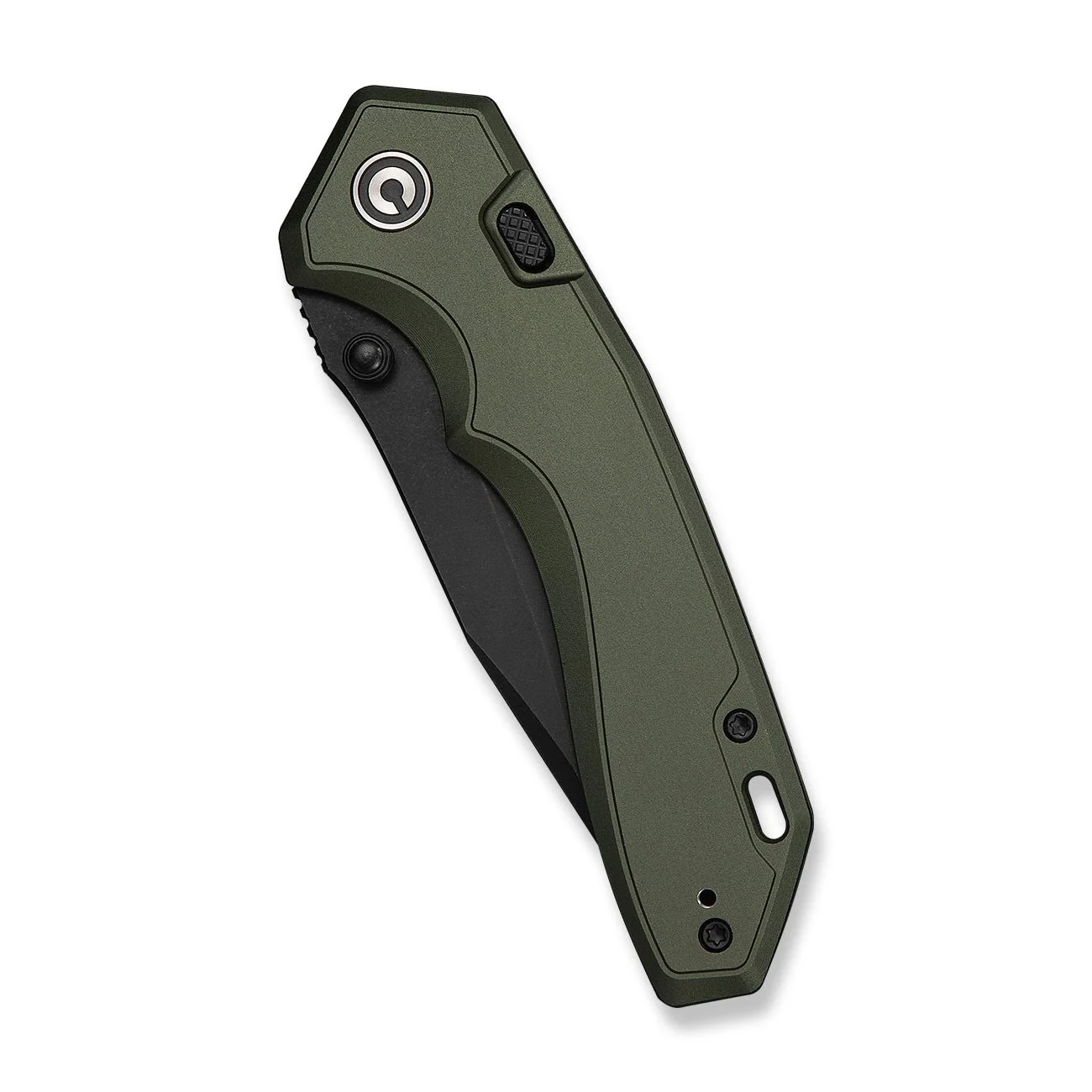 CIVIVI ELITE Brova Thumb Stud & Top Liner Lock Knife Forest Green Aluminum Handle (3.41" Black Stonewashed CPM S35VN Blade) CE25093-3 - Image 6