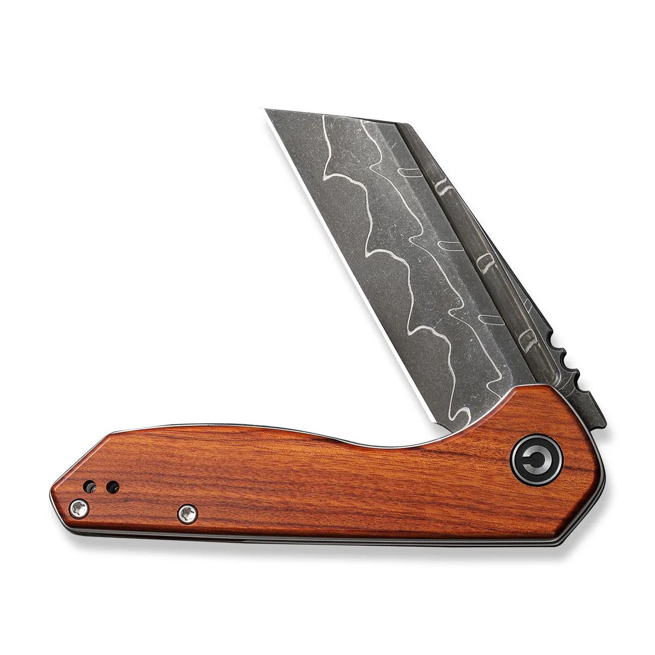 CIVIVI ExOne Flipper Knife Wood Handle (2.94" Damascus Blade) C23036-DS1 - Image 10
