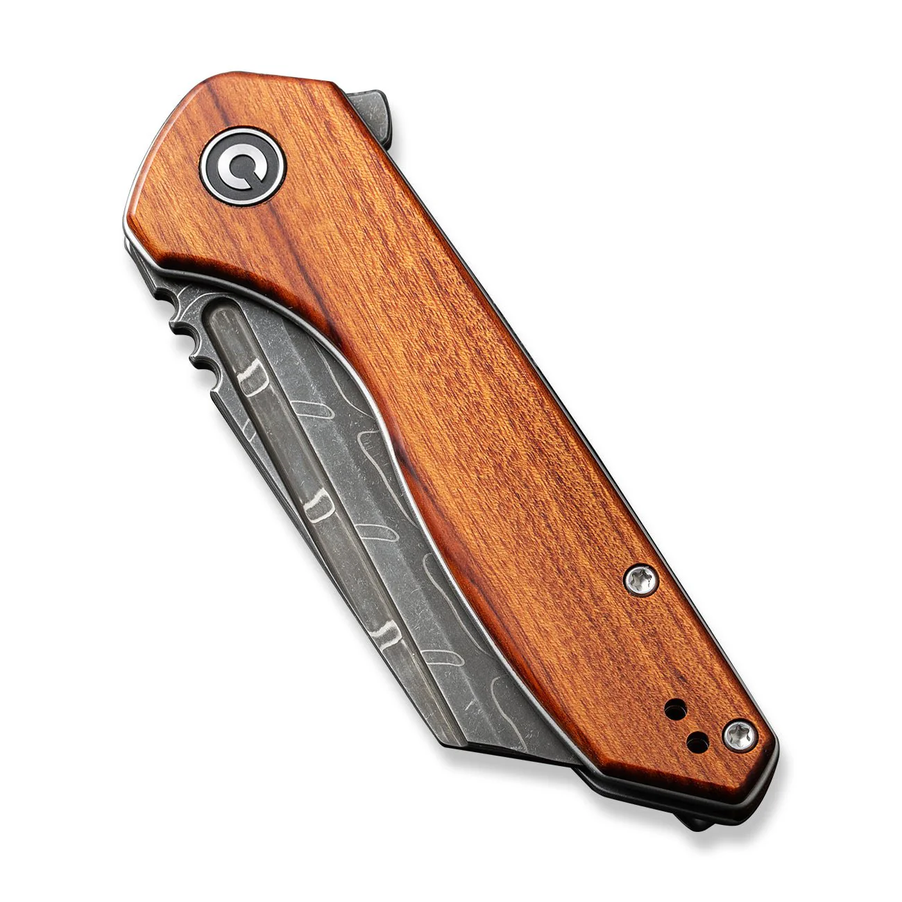 CIVIVI ExOne Flipper Knife Wood Handle (2.94" Damascus Blade) C23036-DS1 - Image 11