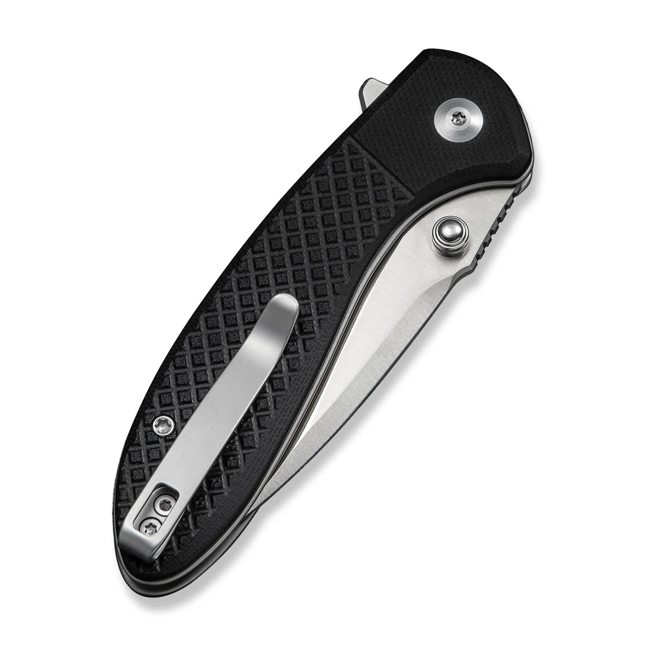 CIVIVI Faeger Flipper & Thumb Stud & Button Lock Knife Milled Black G10 Handle (2.98" Satin Finished 14C28N Blade) C24031-1 - Image 13