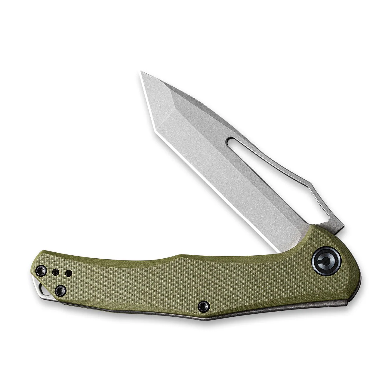 CIVIVI Fracture Slip Joint & Thumb Hole Knife G10 Handle (3.35" 8Cr14MoV Tanto Blade) C2008A - Image 4