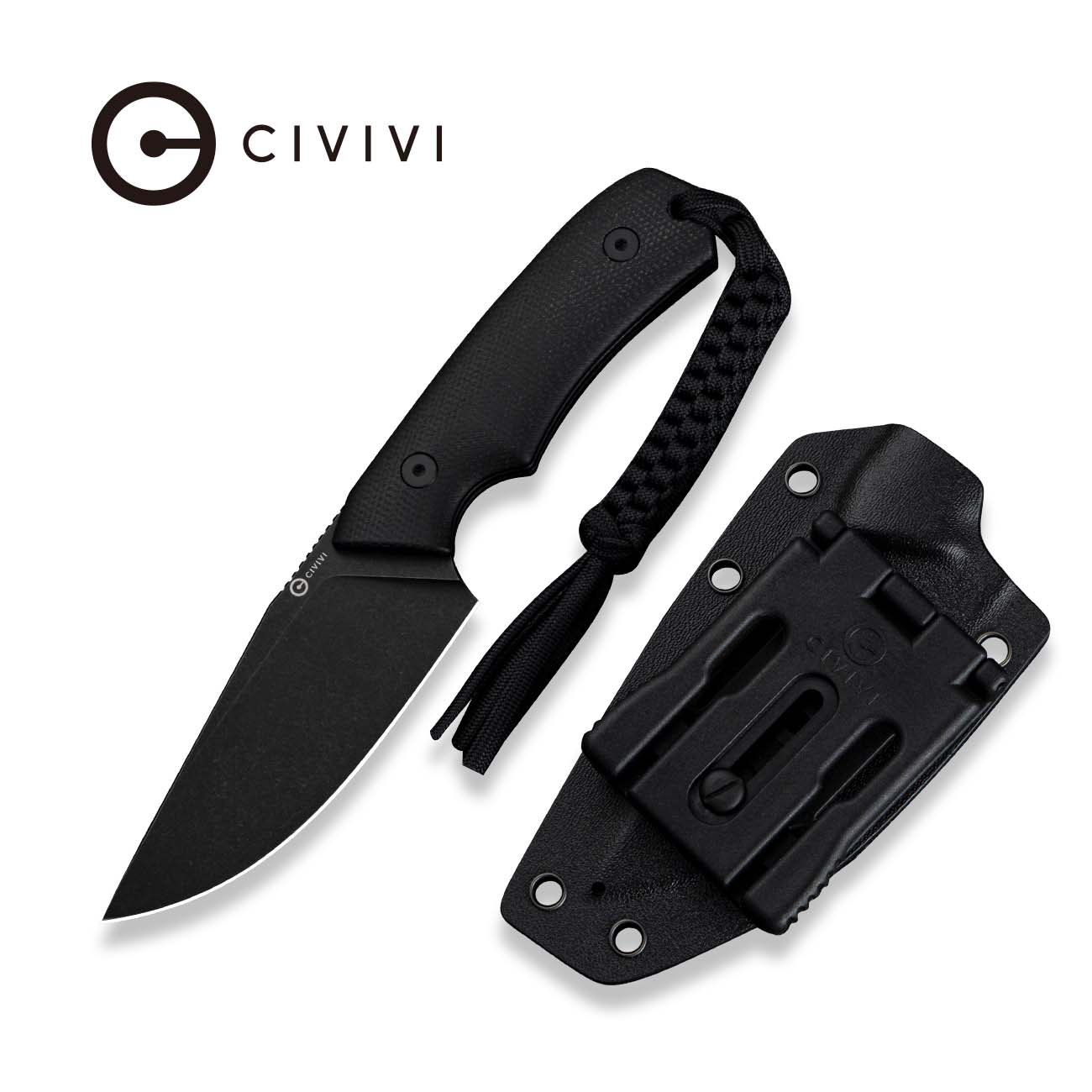 CIVIVI Gander Fixed Blade Knife Micarta Handle (3.63" 14C28N Blade) C24058B-2