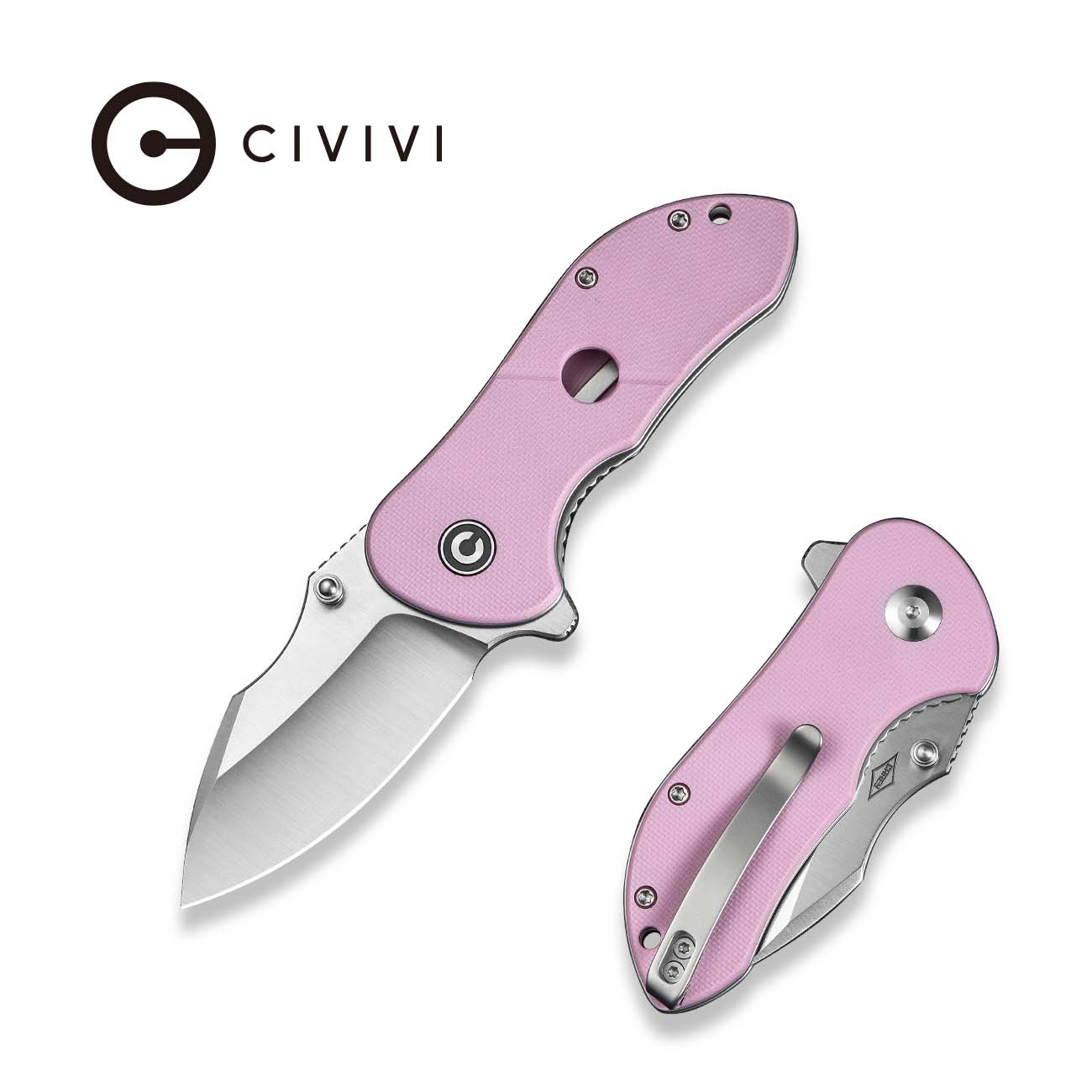 CIVIVI Gordo Flipper & Thumb Stud Knife G10 Handle (2.51" D2 Blade) C22018C-4