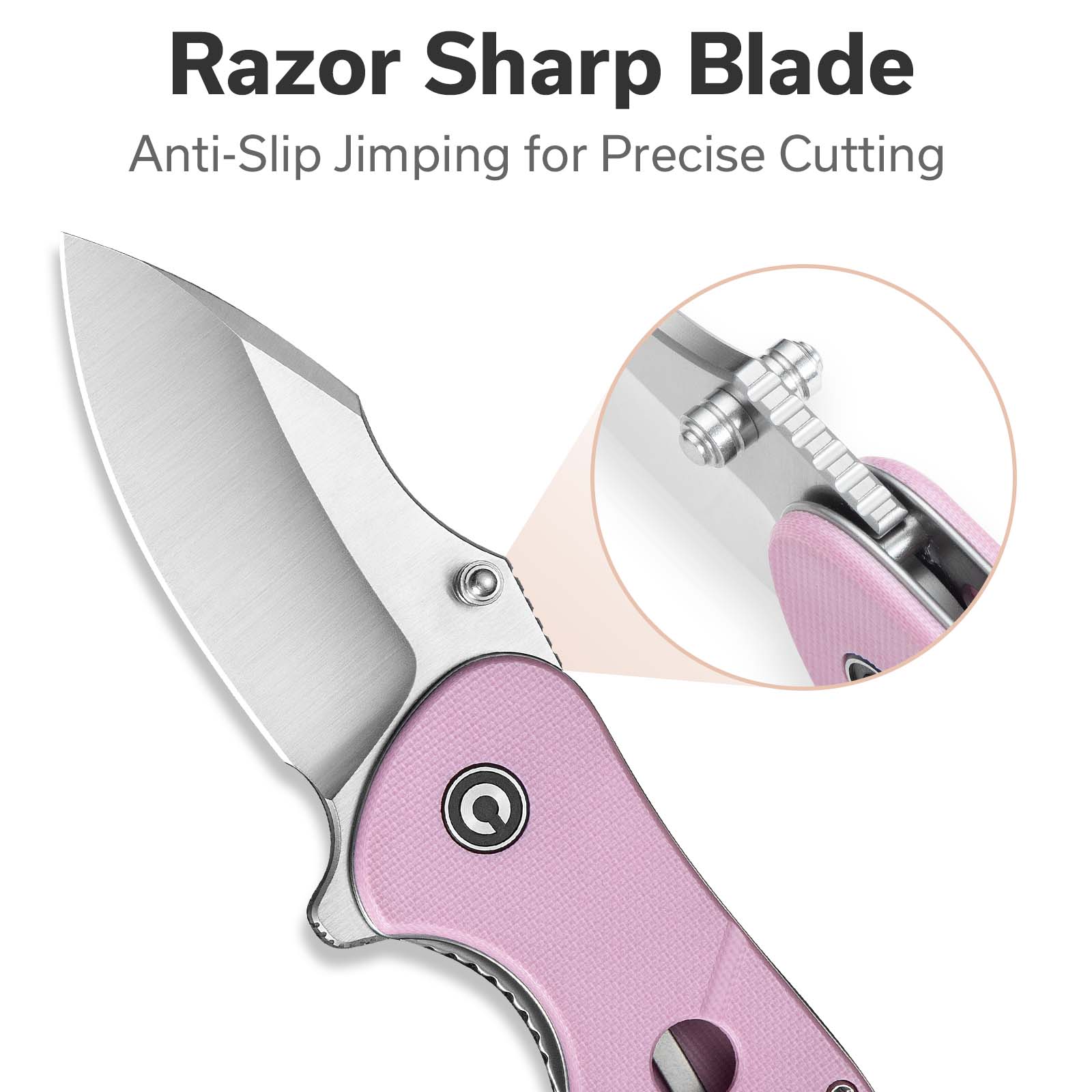 CIVIVI Gordo Flipper & Thumb Stud Knife G10 Handle (2.51" D2 Blade) C22018C-4 - Image 3