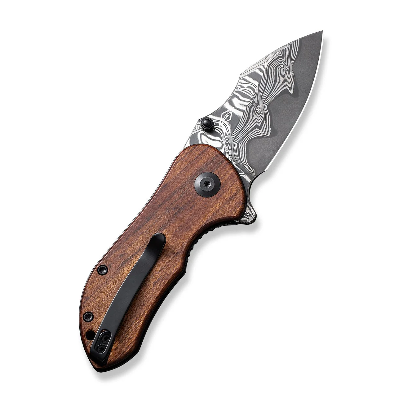 CIVIVI Gordo Flipper & Thumb Stud Knife Wood Handle (2.51" Damascus Blade) C22018C-DS1 - Image 7