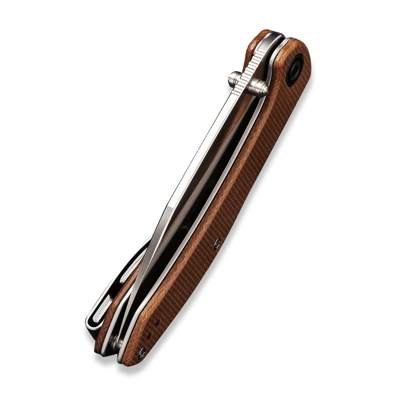 CIVIVI Hadros Thumb Stud Knife Micarta Handle (3.35" 10Cr15CoMoV Blade) C20004-2 - Image 7