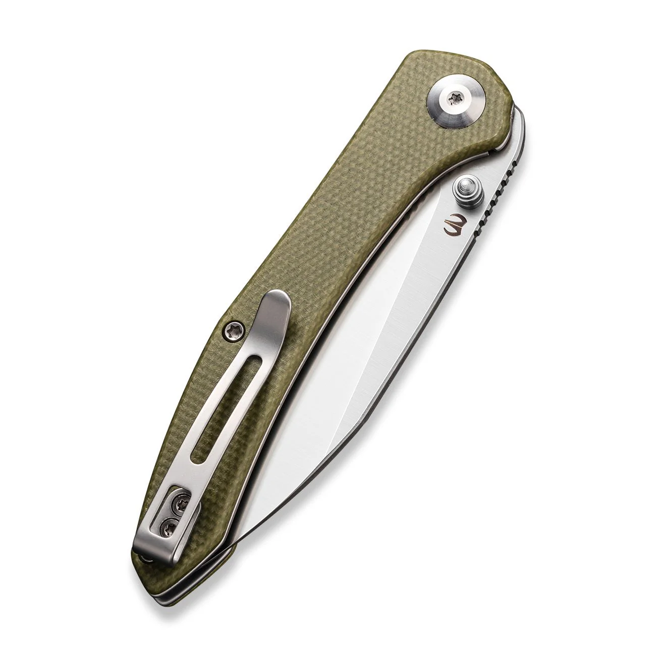 CIVIVI Hadros Thumb Stud Knife Micarta Handle (3.35" 10Cr15CoMoV Blade) C20004-3 - Image 6