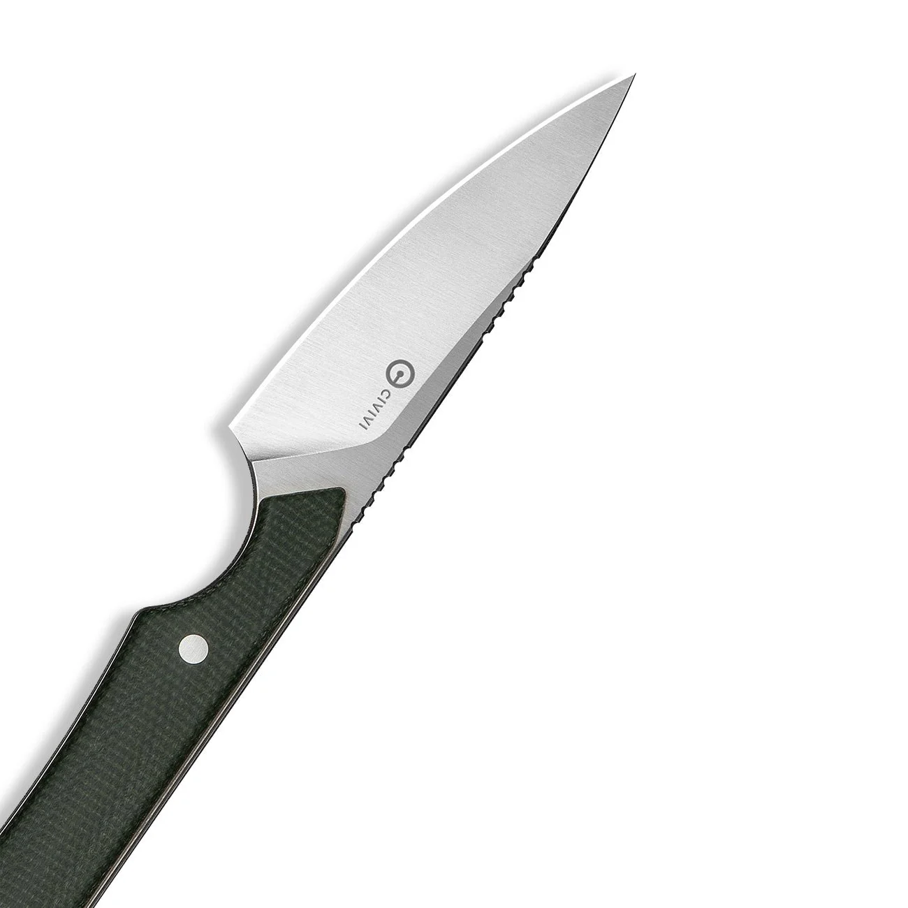 CIVIVI High Grass Field Knife Hunting Fixed Blade Knife Green Canvas Micarta Handle (2.93" Satin Finished 14C28N Blade) C25084-2, With 1PC Black Lanyard, Black Kydex Sheath & T-Clip - Image 10