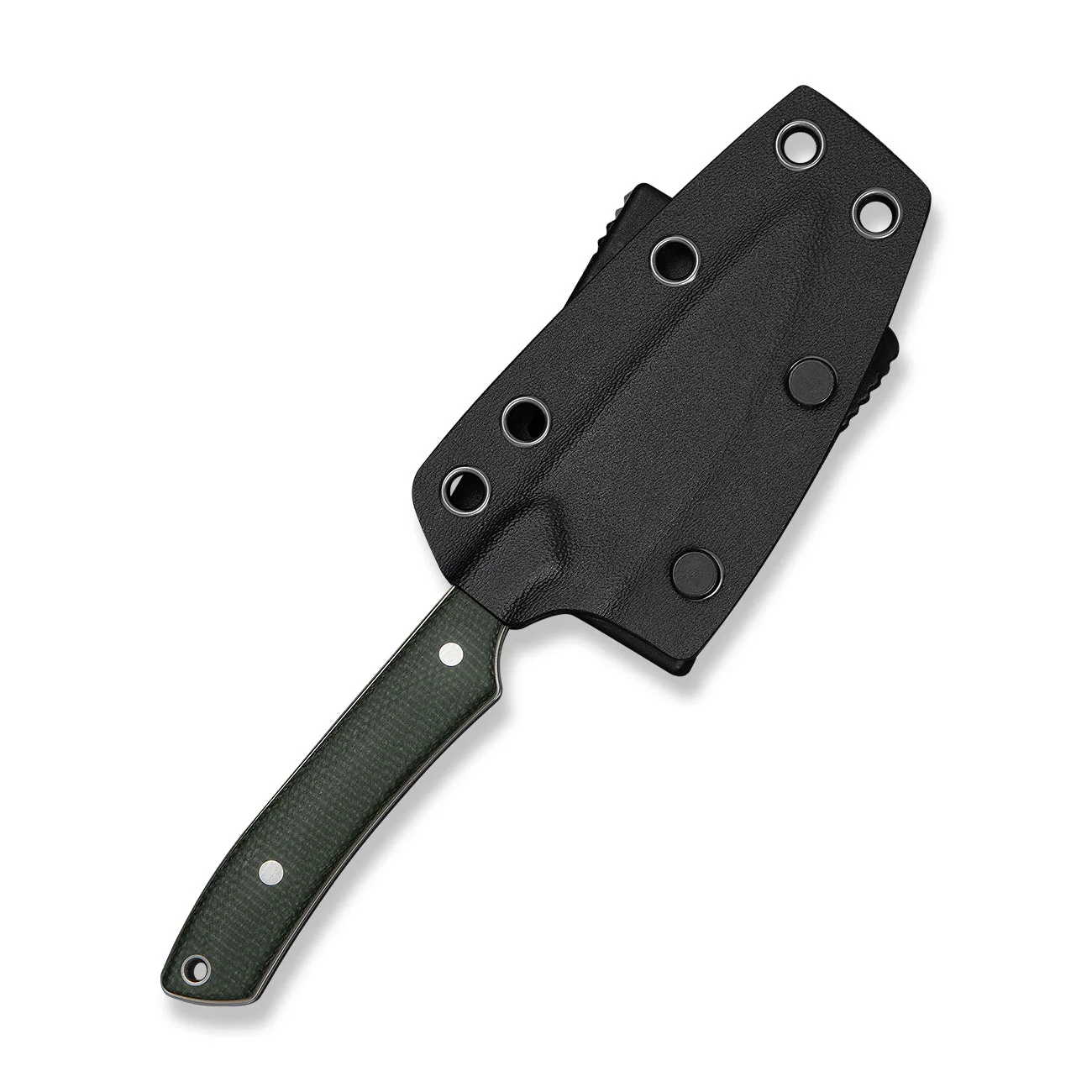 CIVIVI High Grass Field Knife Hunting Fixed Blade Knife Green Canvas Micarta Handle (2.93" Satin Finished 14C28N Blade) C25084-2, With 1PC Black Lanyard, Black Kydex Sheath & T-Clip - Image 7