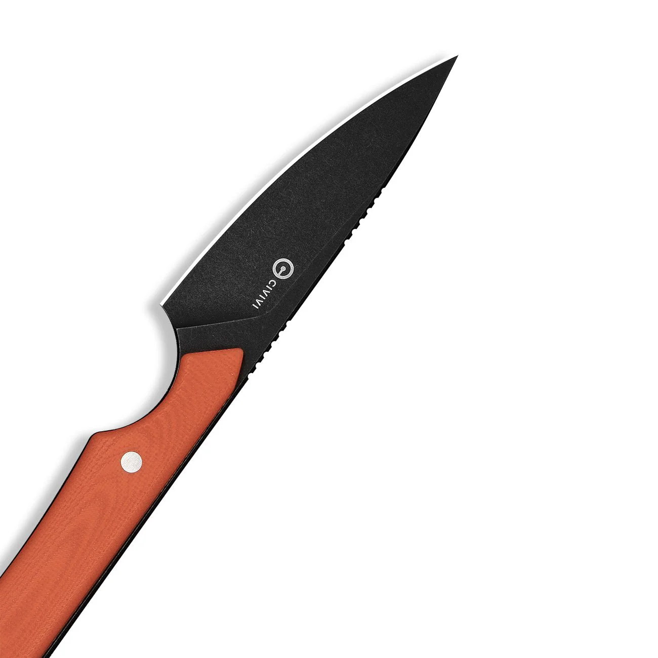 CIVIVI High Grass Field Knife Hunting Fixed Blade Knife Orange G10 Handle (2.93" Black Stonewashed 14C28N Blade) C25084-1, With 1PC Black Lanyard, Black Kydex Sheath & T-Clip - Image 10