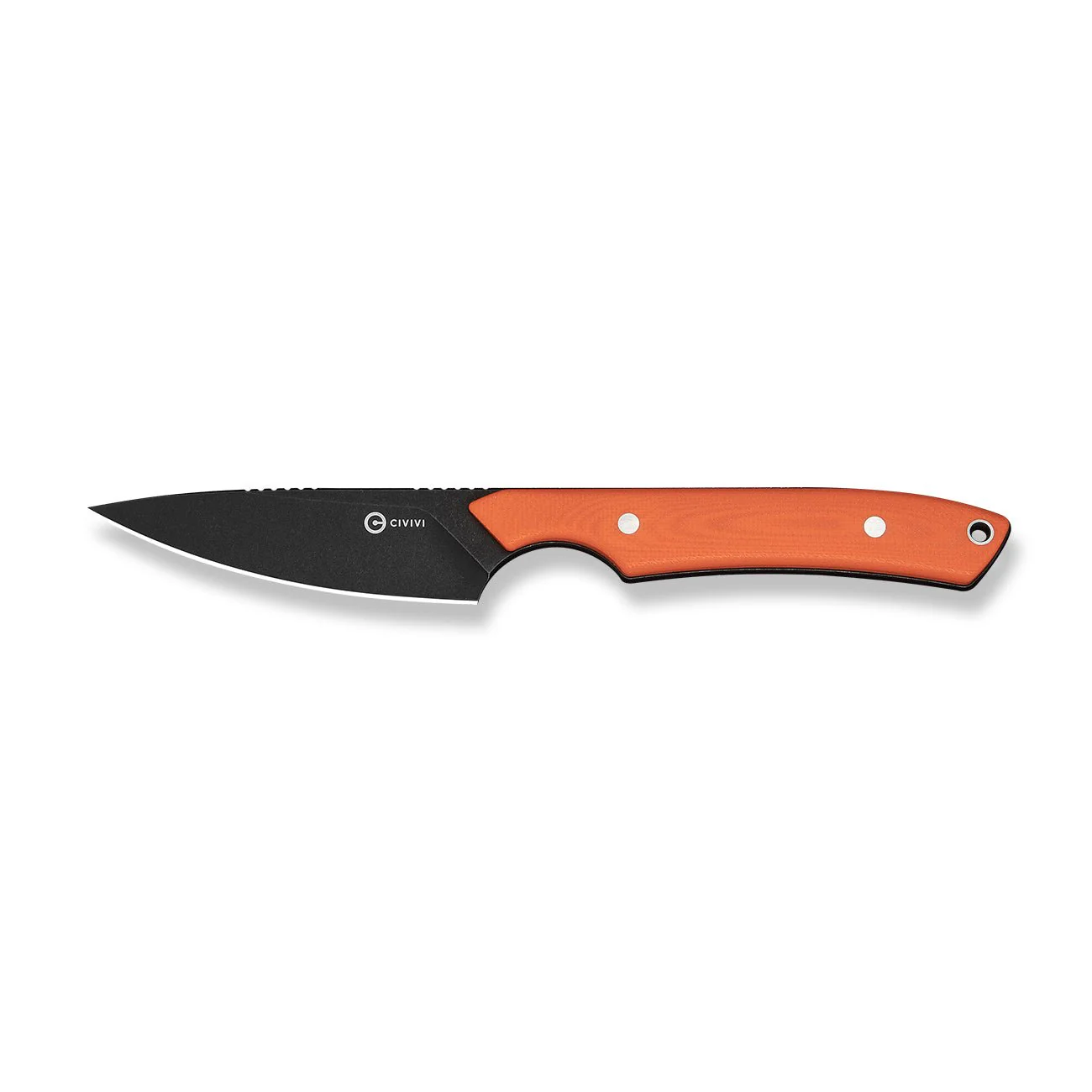 CIVIVI High Grass Field Knife Hunting Fixed Blade Knife Orange G10 Handle (2.93" Black Stonewashed 14C28N Blade) C25084-1, With 1PC Black Lanyard, Black Kydex Sheath & T-Clip - Image 5