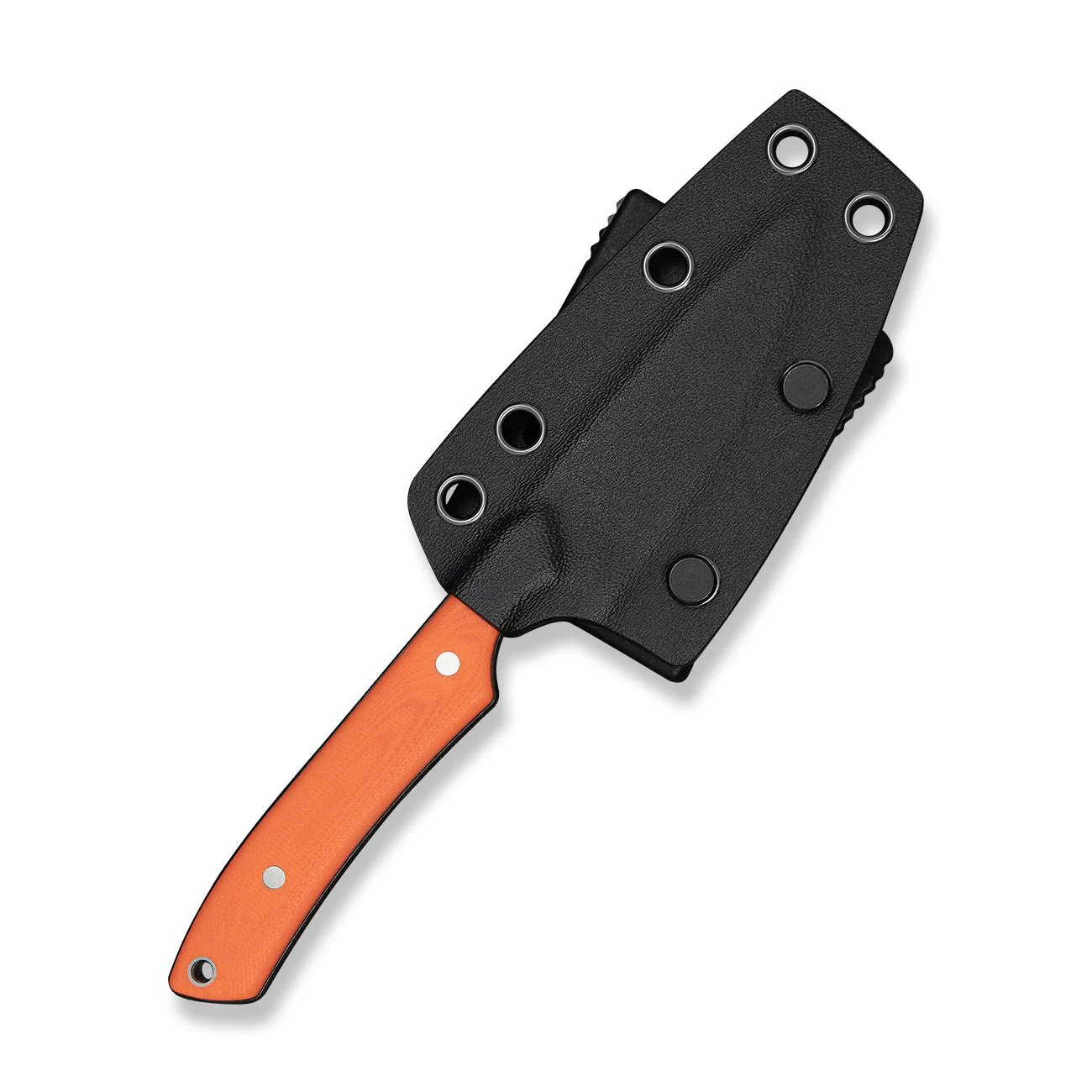 CIVIVI High Grass Field Knife Hunting Fixed Blade Knife Orange G10 Handle (2.93" Black Stonewashed 14C28N Blade) C25084-1, With 1PC Black Lanyard, Black Kydex Sheath & T-Clip - Image 7