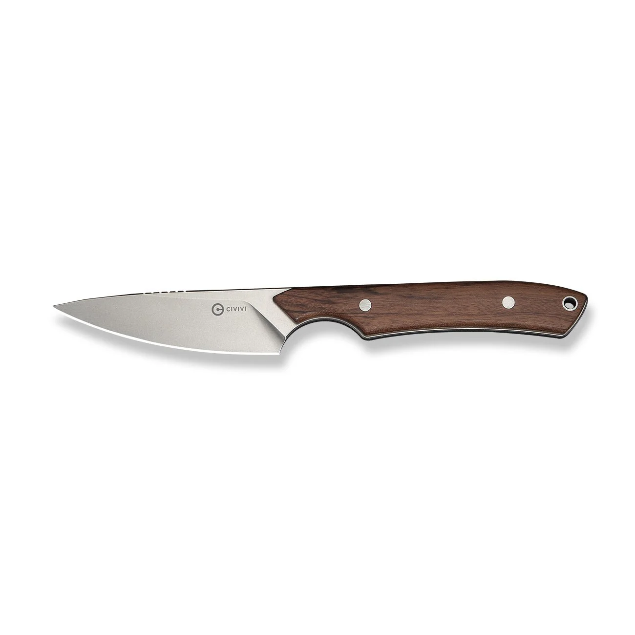 CIVIVI High Grass Field Knife Hunting Fixed Blade Guibourtia Wood Handle (2.93" Stonewashed 14C28N Blade) C25084-3, With 1PC Black Lanyard, Black Kydex Sheath & T-Clip - Image 5