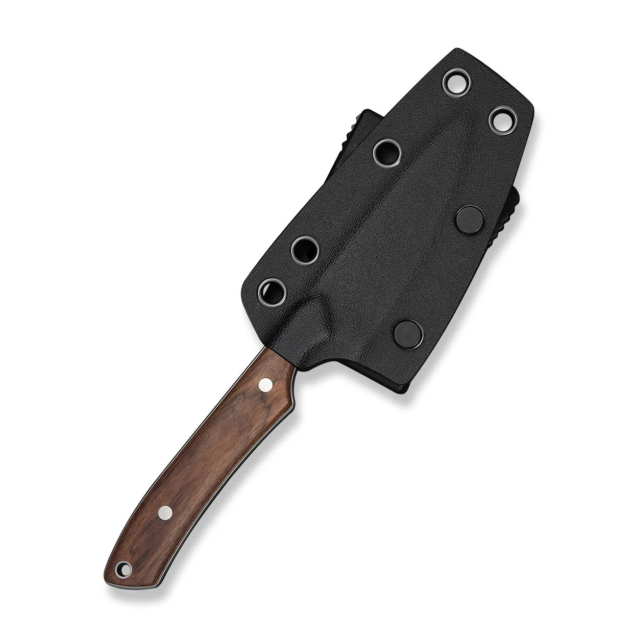 CIVIVI High Grass Field Knife Hunting Fixed Blade Guibourtia Wood Handle (2.93" Stonewashed 14C28N Blade) C25084-3, With 1PC Black Lanyard, Black Kydex Sheath & T-Clip - Image 7