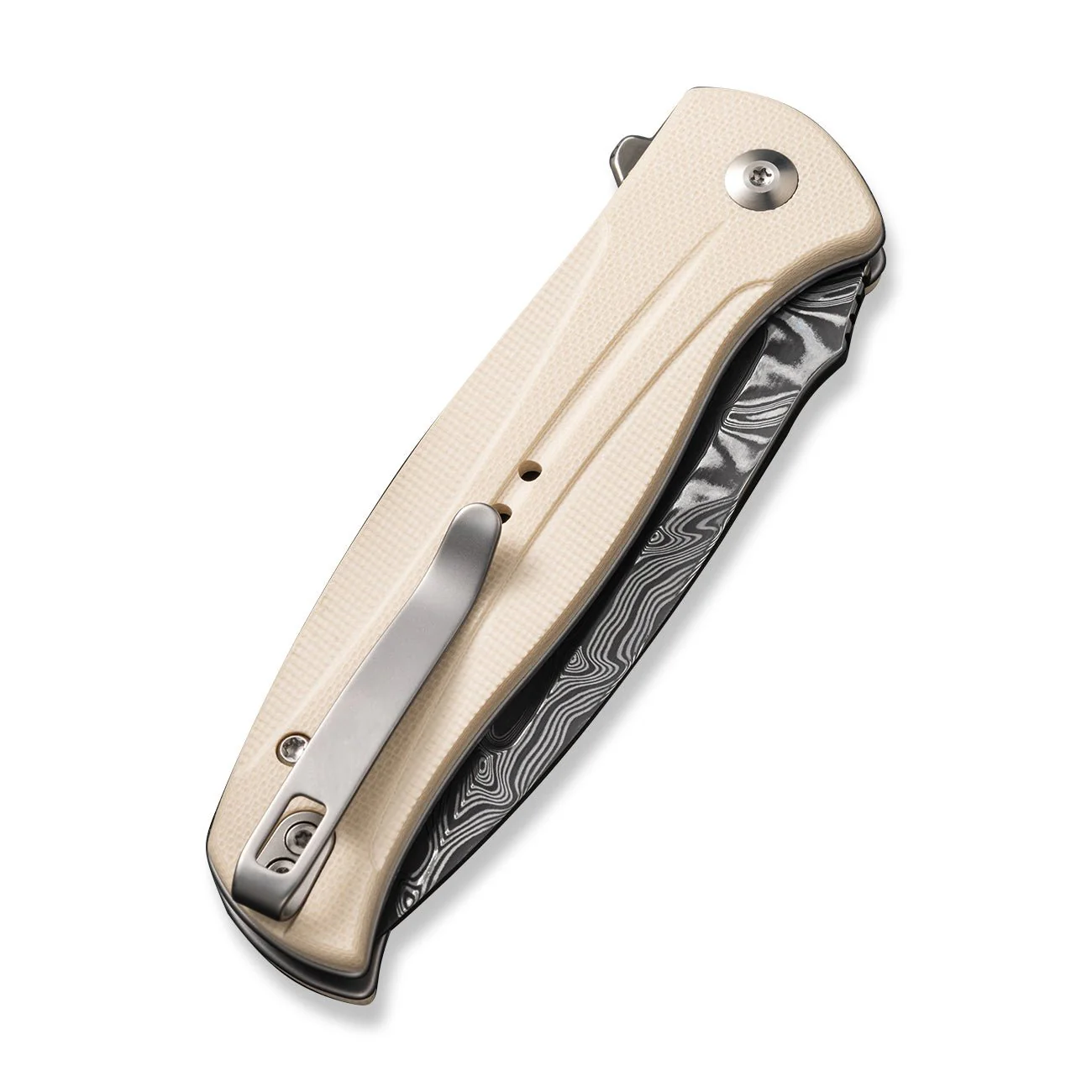 CIVIVI Incindie Flipper & Button Lock Knife G10 Handle (3.48" Damascus Blade) C23053-DS1 - Image 12