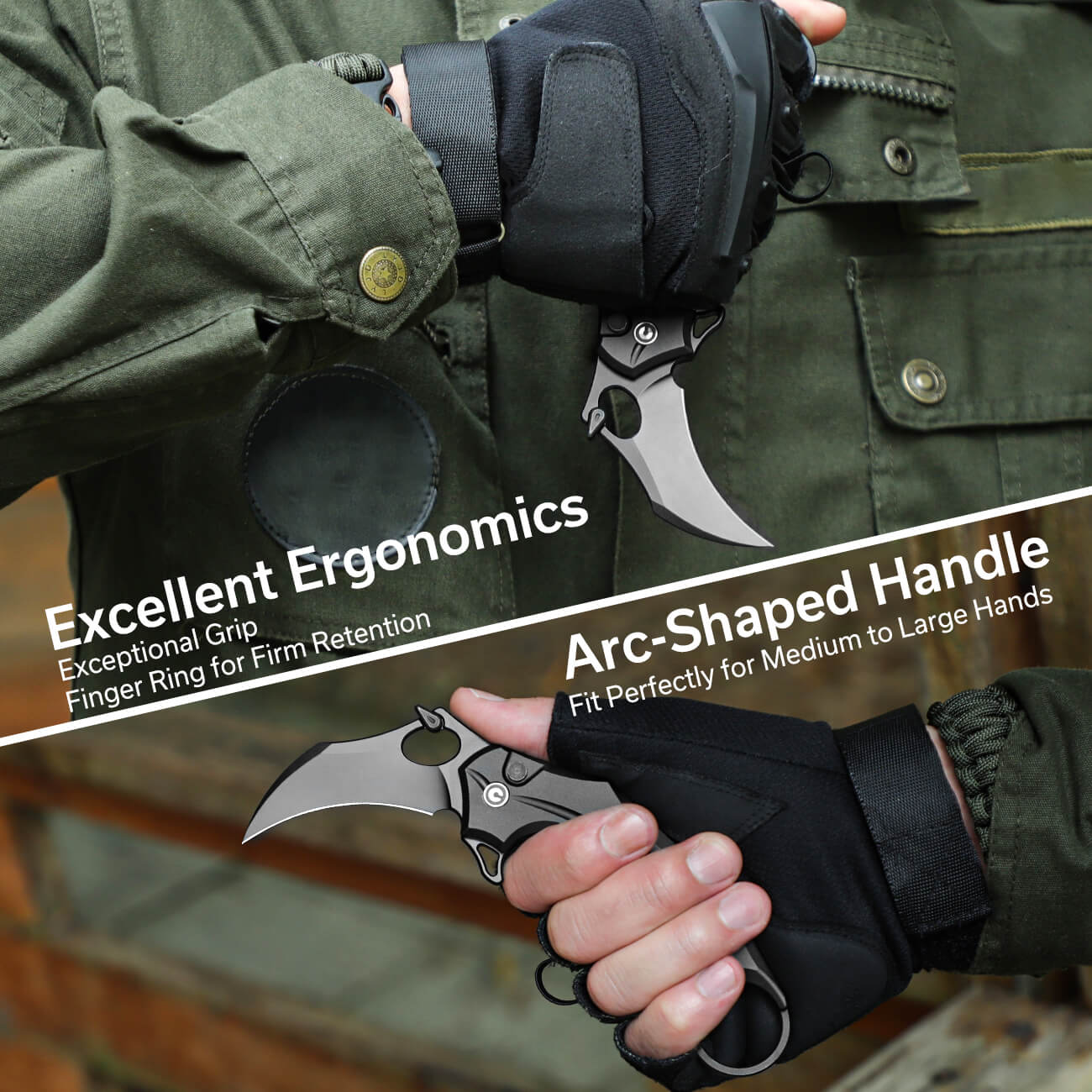 CIVIVI Incisor II Flipper & Thumb Hole & Button Lock Knife Aluminum Handle (2.02" Nitro-V Blade) C16016B-1 - Image 5